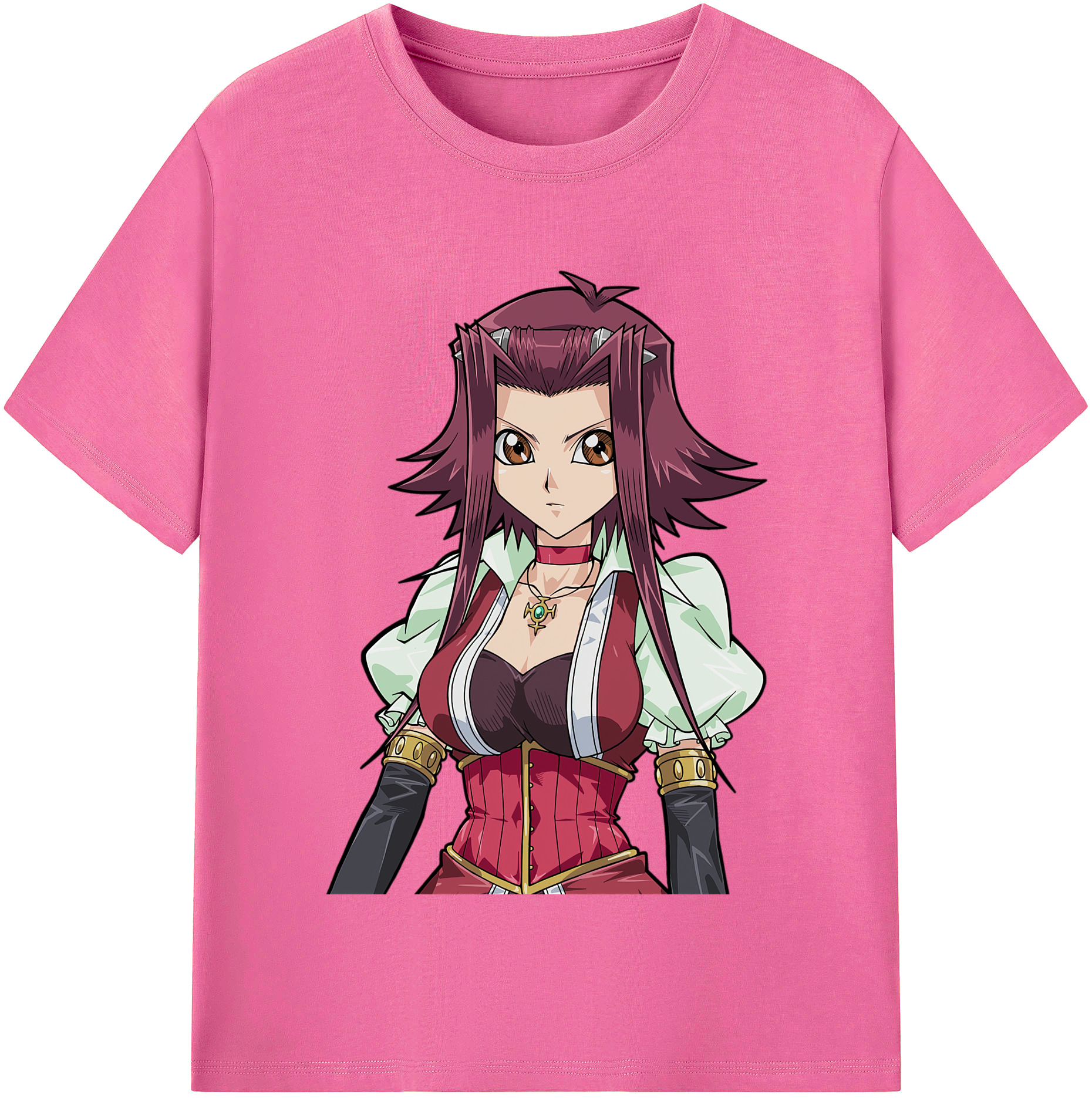 （画像用） 遊☆戯☆王 Yu-Gi-Oh! レディースカジュアルプリントTシャツ（綿100％）